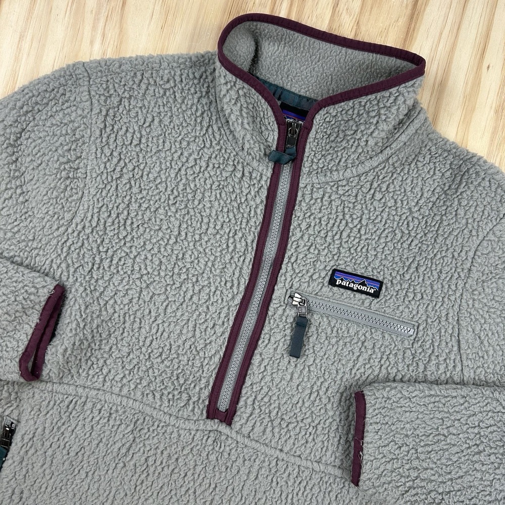 Patagonia Women's Medium Gray Retro Pile Marsupial Fleece Pullover